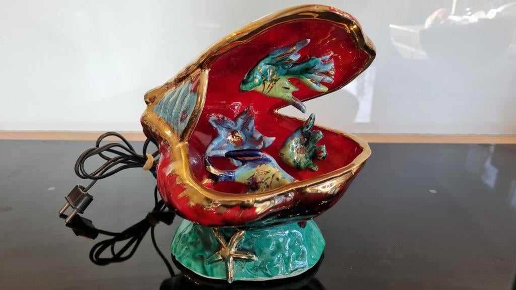 Lampe veilleuse vintage en céramique de Vallauris, Ophalen of Verzenden