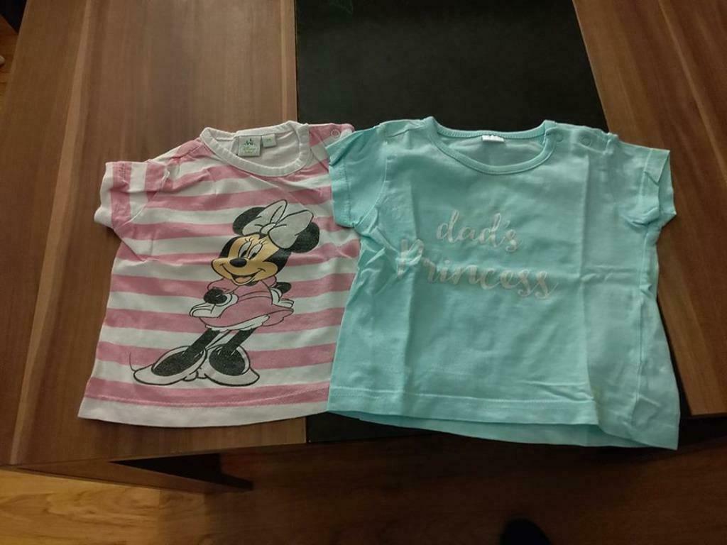 Lot de 2 t-shirt bébé taille 74, Ophalen, Zo goed als nieuw, Meisje, Shirtje of Longsleeve