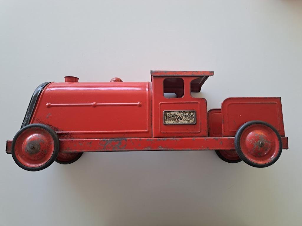 Vintage Tri-Ang - Train express - Jouet en étain - Grand, Hobby & Loisirs créatifs, Trains miniatures | Échelles Autre, Enlèvement