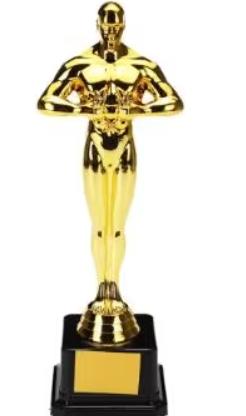 Prachtig Oscar replica beeldje goudkleurig (26cm), Ophalen of Verzenden, Nieuw, Overige typen