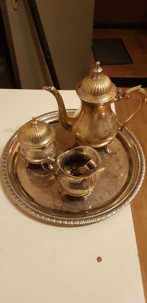 Koffie servies Verzilverd, Antiek en Kunst, Antiek | Servies compleet, Ophalen