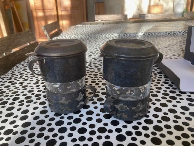filtres à café argentés vintage, Enlèvement
