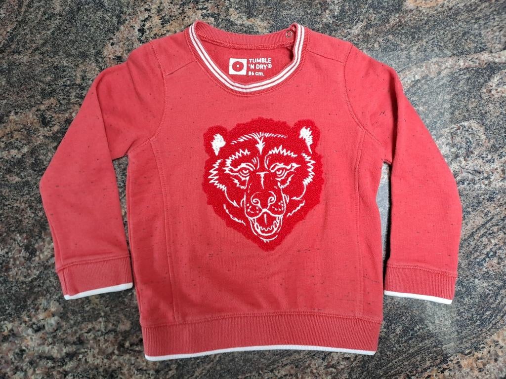 Mt 86 Rode trui met beer, Tumble 'n Dry, Truitje of Vestje, Ophalen of Verzenden, Zo goed als nieuw