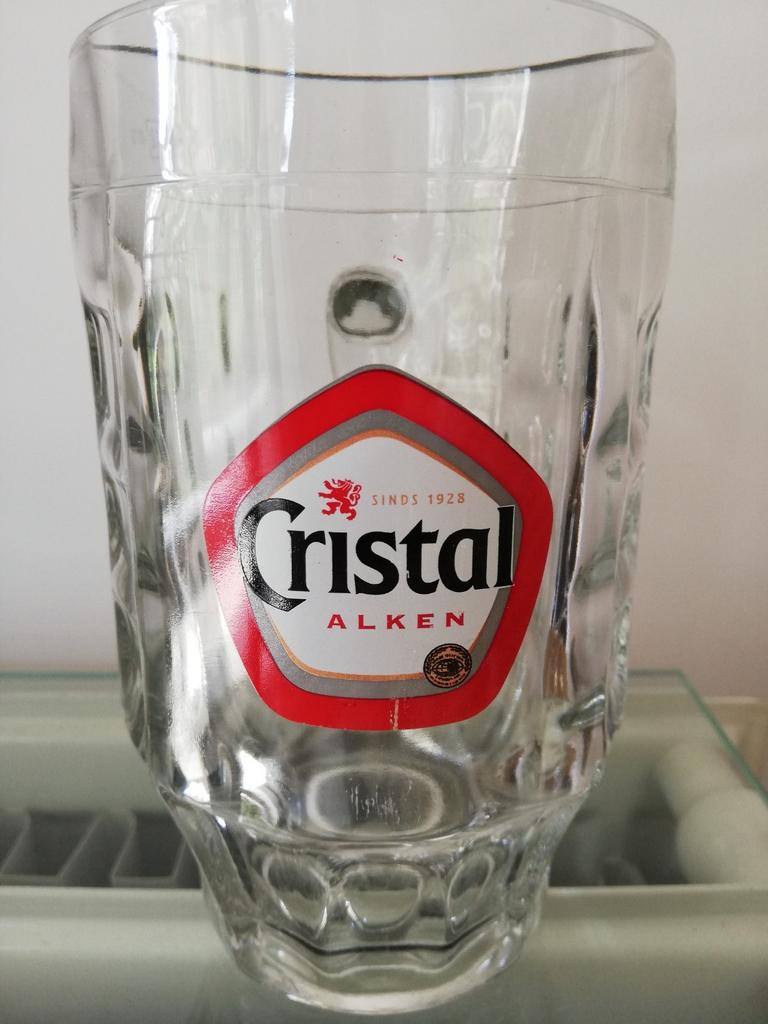 Chope à bière Cristal Alken verre 0.50L, Collections, Verres & Petits Verres, Comme neuf, Enlèvement