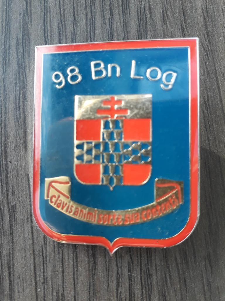 Speld 98 BN Log 'Clavis animi sorte sua contenti', Ophalen of Verzenden, Landmacht