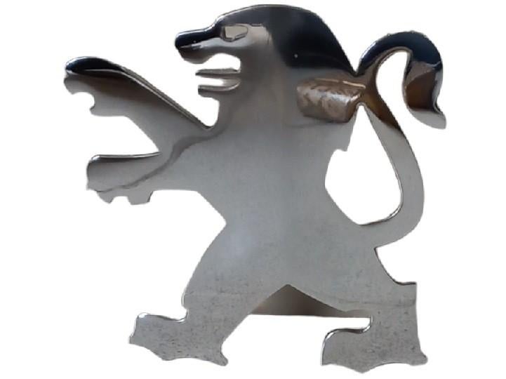 Chromé Peugeot embleem., Ophalen of Verzenden