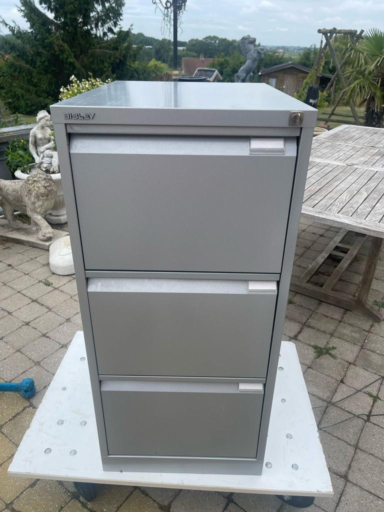 Bisley archiefkast 3 laden, Ophalen, Minder dan 50 cm, 100 tot 150 cm, Zo goed als nieuw