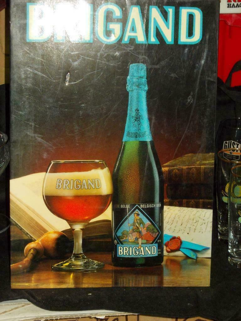 Beersign.Reclame.Karton.Brigand 1987, Enlèvement ou Envoi, Utilisé, Panneau publicitaire