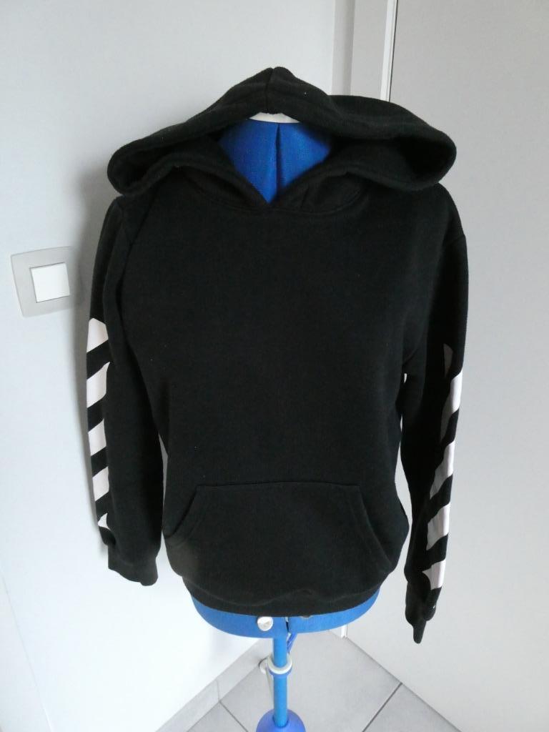 Zwarte Hoodie Offwhite, Gebruikt, Jongen of Meisje, Ophalen of Verzenden, Shirt of Longsleeve