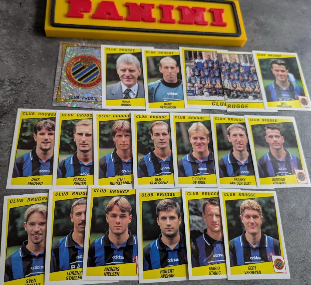 PANINI FOOTBALL 97 19 AUTOCOLLANTS 1997 CLUB DE BRUGES FOOT, Envoi, Neuf