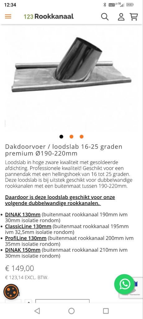 Dakdoorvoer schouw, Doe-het-zelf en Bouw, Dakpannen en Dakbedekking, Ophalen