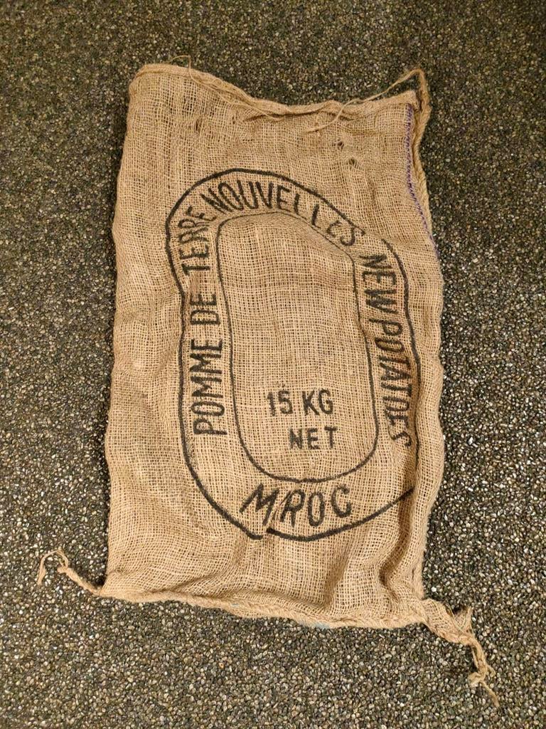 Twee vintage jute zakken, Hobby en Vrije tijd, Ophalen