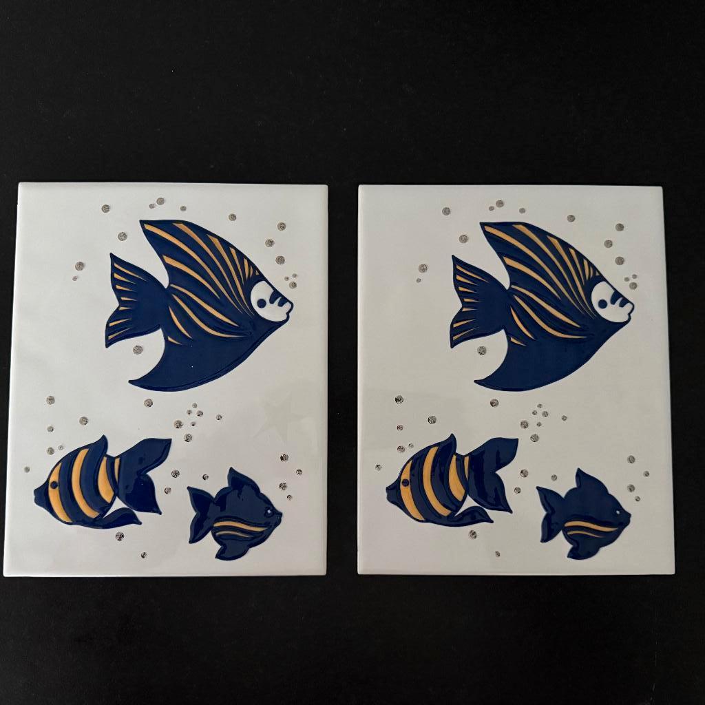 wandtegels / faience 8 stuks vismotief, Ophalen, Nieuw, 20 tot 40 cm, 20 tot 40 cm