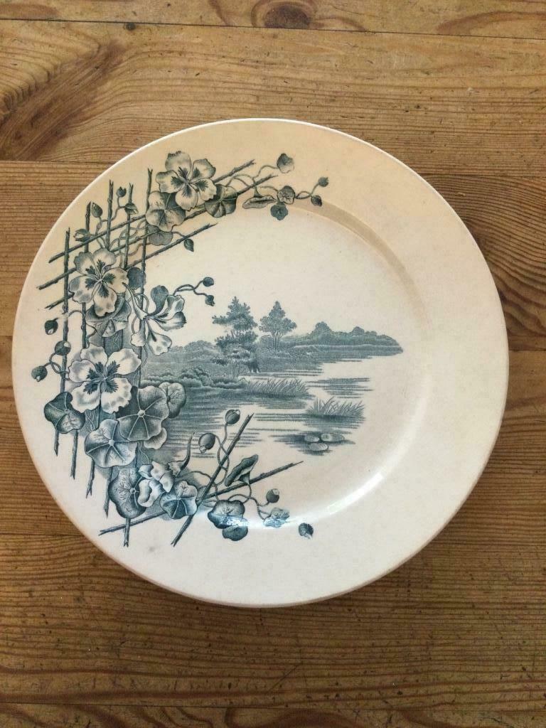 1 assiette plate Boch décor Cotage, Antiquités & Art, Enlèvement ou Envoi