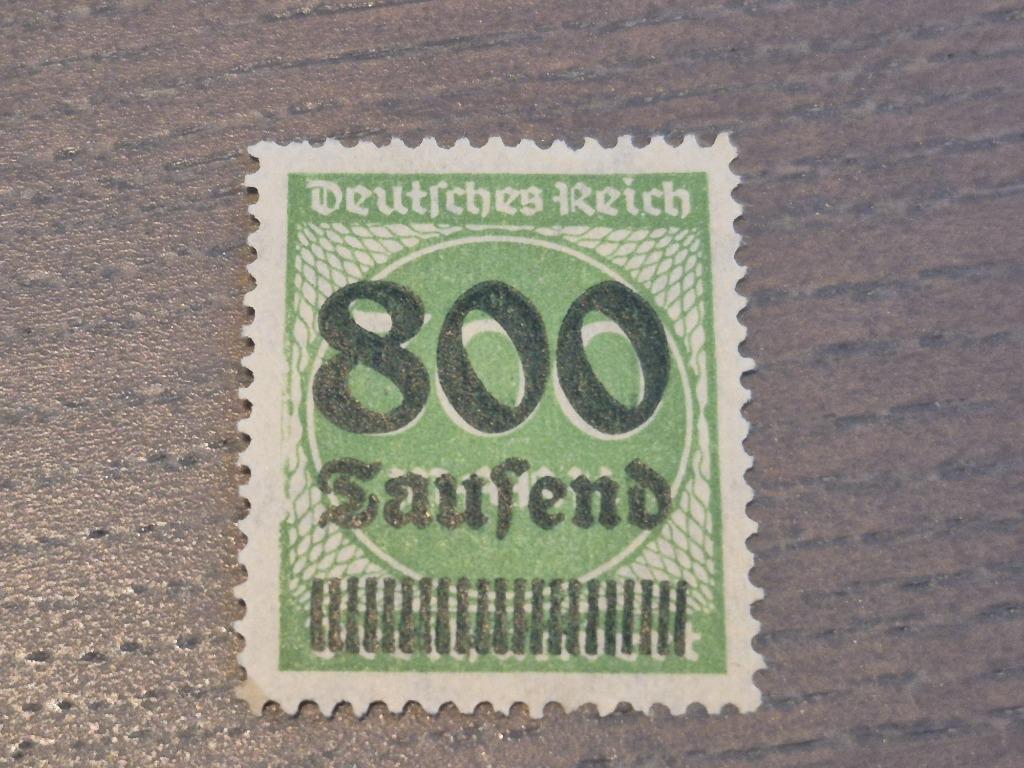 Timbre Deutsches Reich 800 Tausend 300 marks, Enlèvement ou Envoi