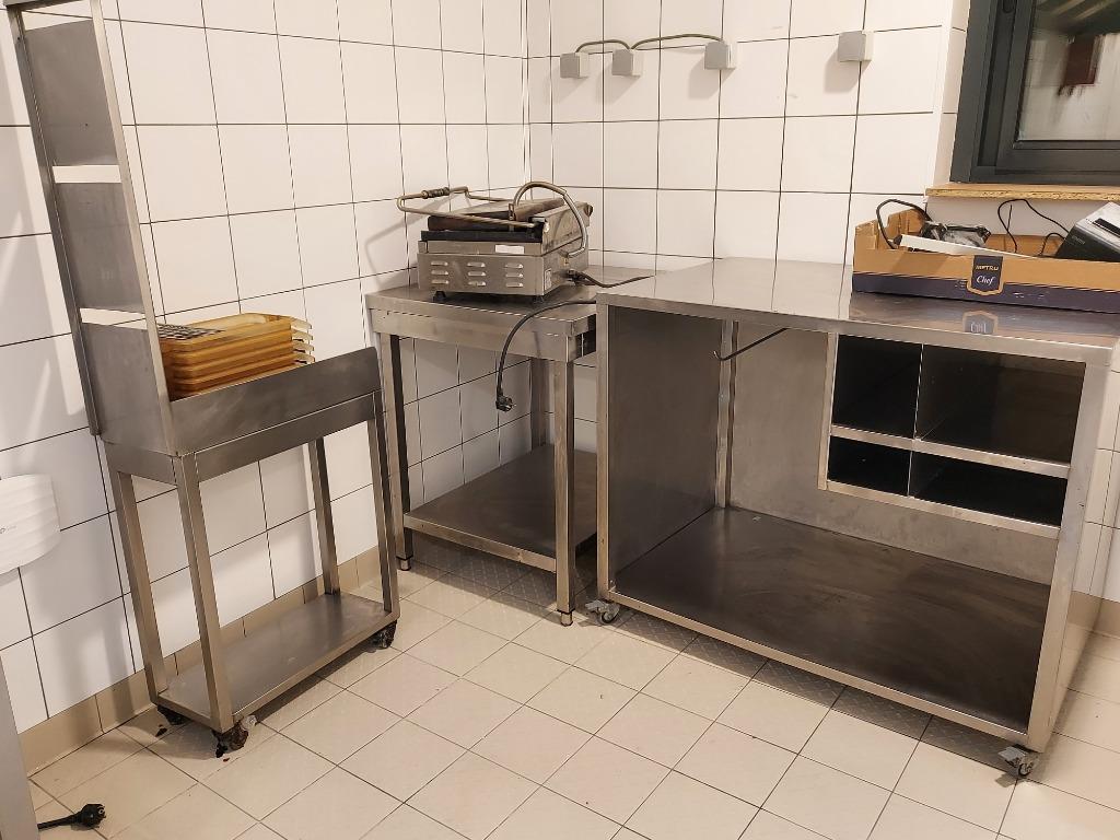 Mobiliers divers professionnel en inox, Maison & Meubles, Cuisine | Vaisselle, Utilisé, Autres types, Uni, Autres matériaux, Enlèvement