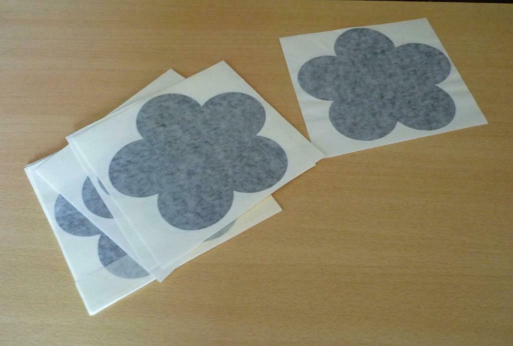 Lot van 6 matte zwarte bloemen stickers auto muur glas, Ophalen of Verzenden