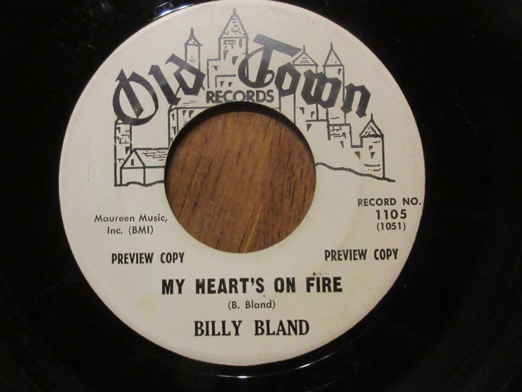 Billy Bland‎ — My Heart's On Fire /Can't Stop Her From, Ophalen of Verzenden, Gebruikt, Overige formaten, R&B