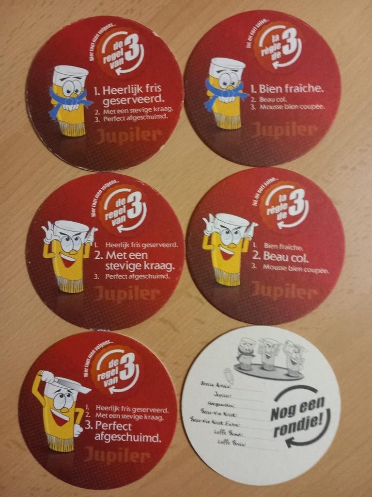 Bierviltjes Jupiler (7), Ophalen of Verzenden, Zo goed als nieuw, Jupiler