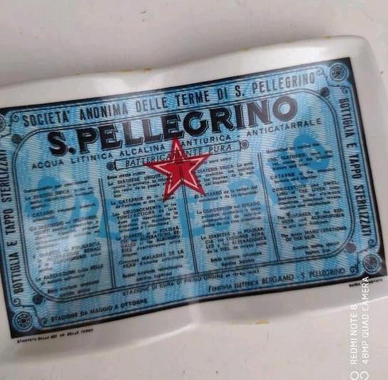 vintage assenbak San Pellegrino, Italië, uit melamine, Verzamelen, Ophalen of Verzenden, Zo goed als nieuw, Asbak