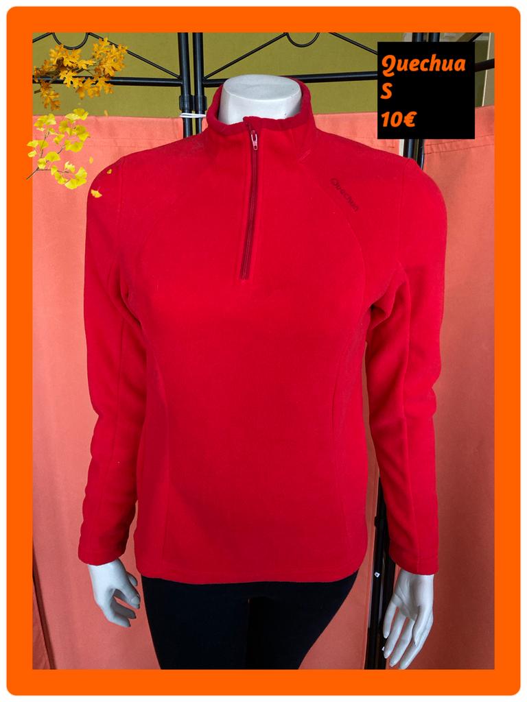 Trui dames S. Quechua, Rouge, Enlèvement ou Envoi, Taille 36 (S), Comme neuf