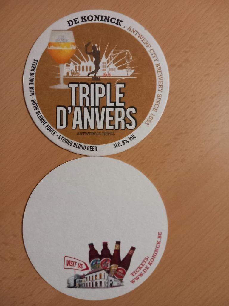 Bierviltjes De Koninck (401), Verzamelen, Ophalen of Verzenden, Zo goed als nieuw, De Koninck