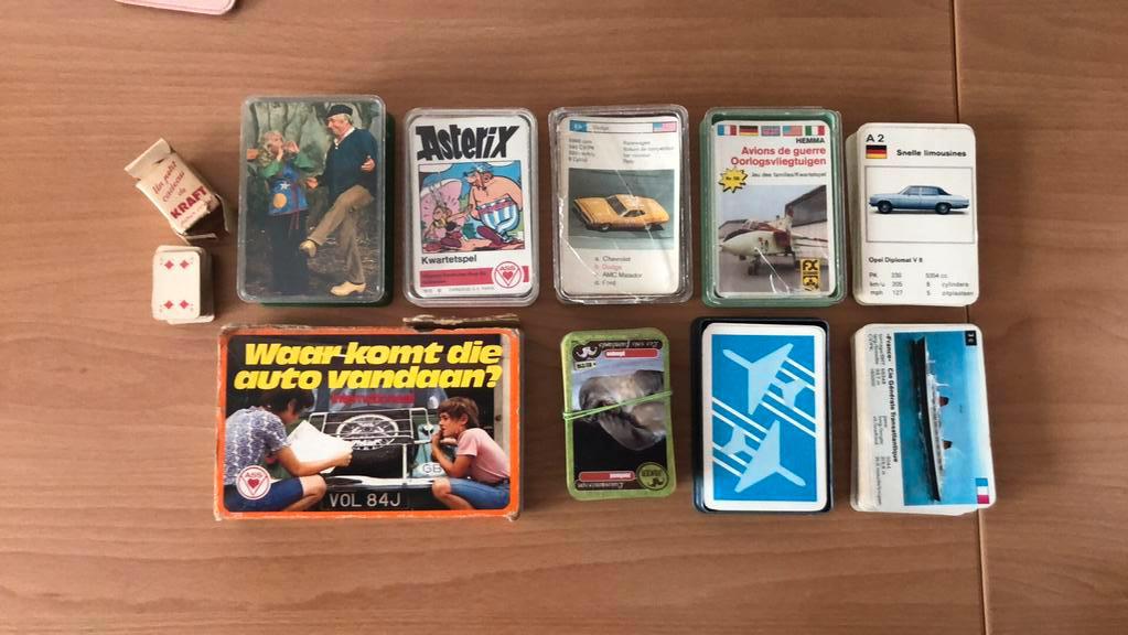 Oude kwartetspellen, Hobby en Vrije tijd, Gezelschapsspellen | Overige, Ophalen of Verzenden, Gebruikt