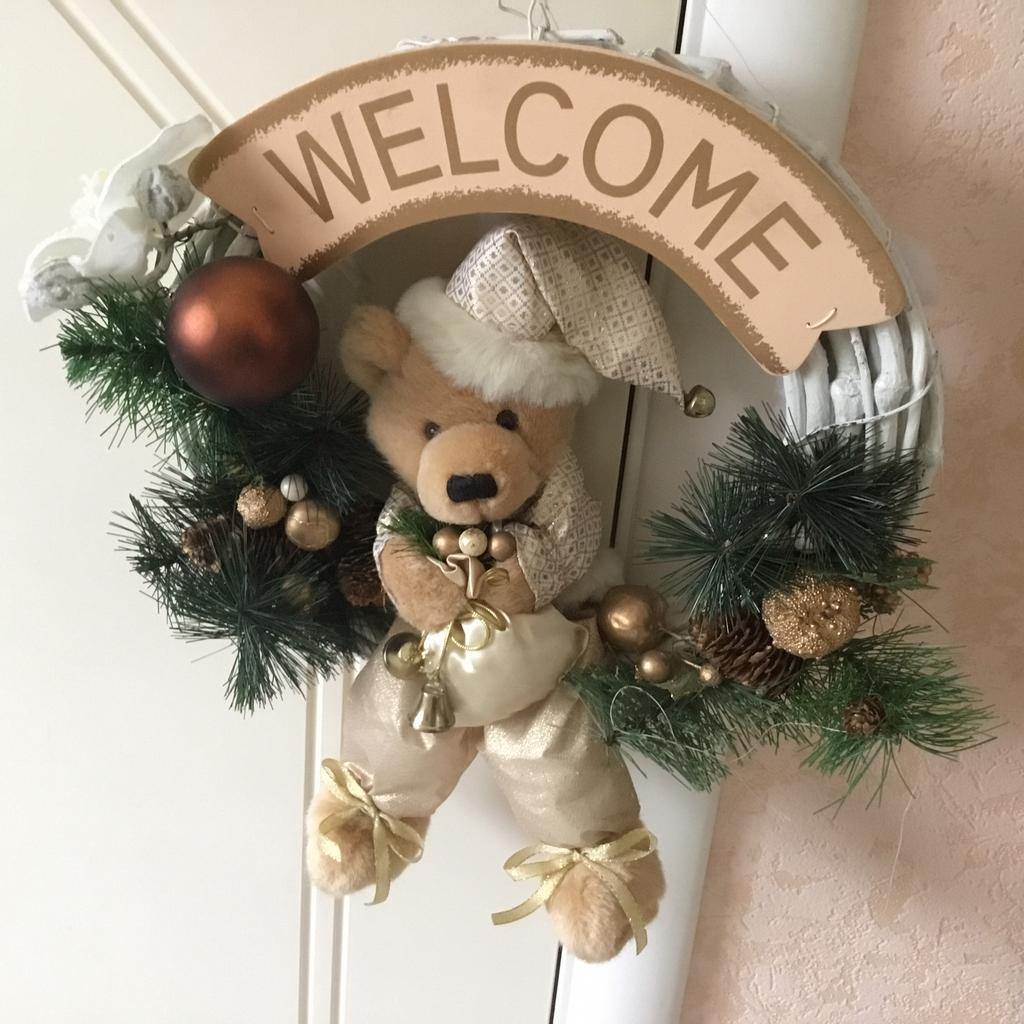 Kerst deco beertje deurhanger, Ophalen of Verzenden, Zo goed als nieuw