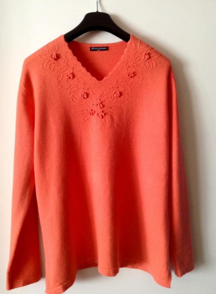 Nouveau Pull en laine femme de grande taille 2XL, Enlèvement ou Envoi, Neuf, Taille 46/48 (XL) ou plus grande, Rose