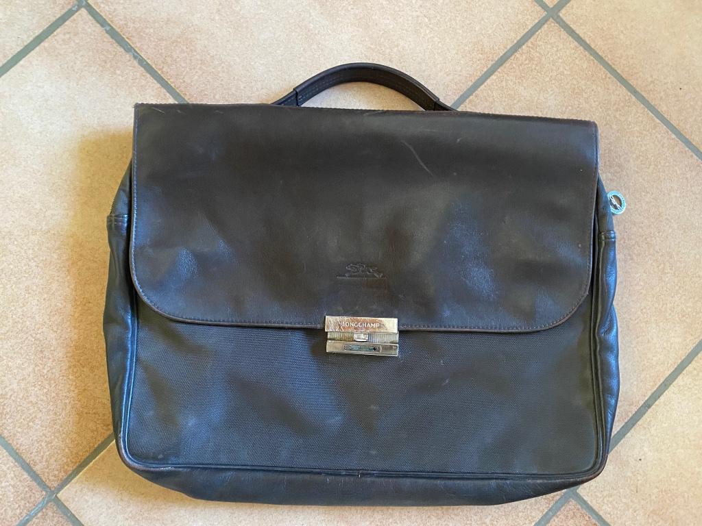 Longchamp cartable, sacoche ordinateur. TB ét général, Bijoux, Sacs & Beauté, Envoi, Utilisé, Brun, Autres types