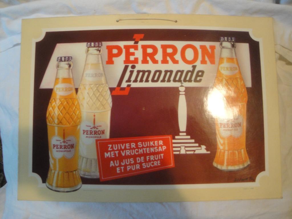 PERRON limonade reklamebord, Enlèvement ou Envoi, Comme neuf, Panneau publicitaire