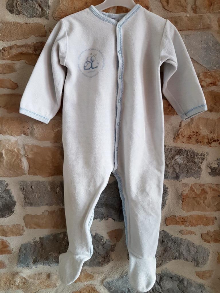 PETIT BATEAU - Pyjama bleu clair oiseaux - T.18 mois/81cm, Garçon ou Fille, Enlèvement ou Envoi, Vêtements de nuit ou Sous-vêtements