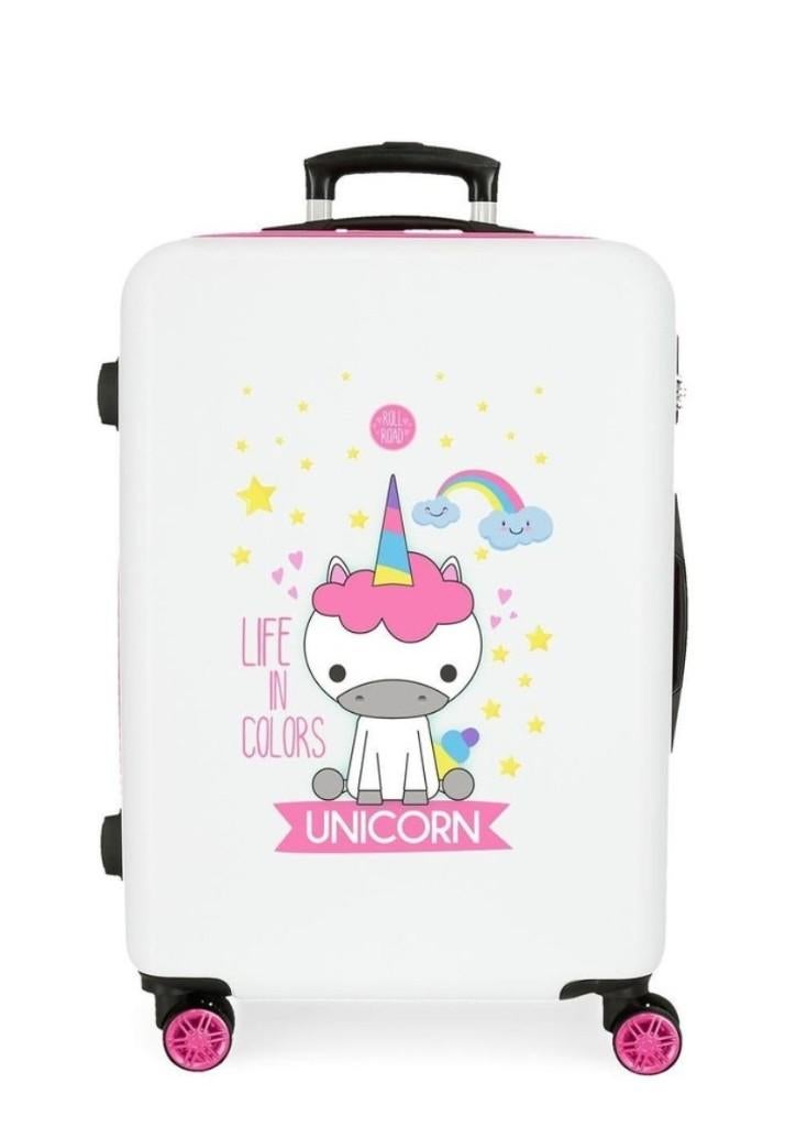 Grande Valise licorne 65cm, Handtassen en Accessoires, Koffers, Nieuw, Wieltjes, Ophalen