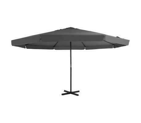Parasol 500 cm parasol de jardin mât ALU couleur anthracite, Envoi, Neuf