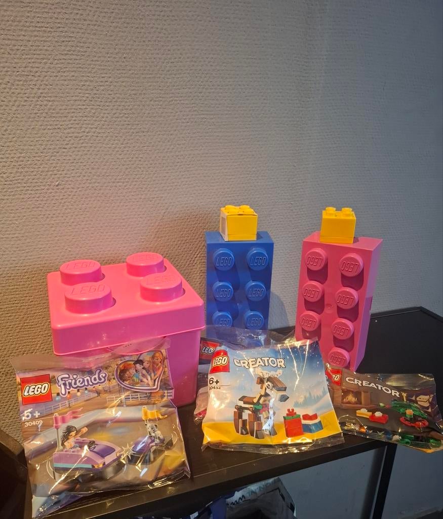 Lego opbergdozen + 4 setjes, Ophalen of Verzenden, Zo goed als nieuw, Lego