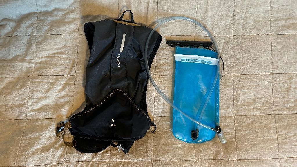 Evadict trailrugzak unisex 5L met waterzak van 1L, Overige merken, Gebruikt, Overige typen, Ophalen of Verzenden