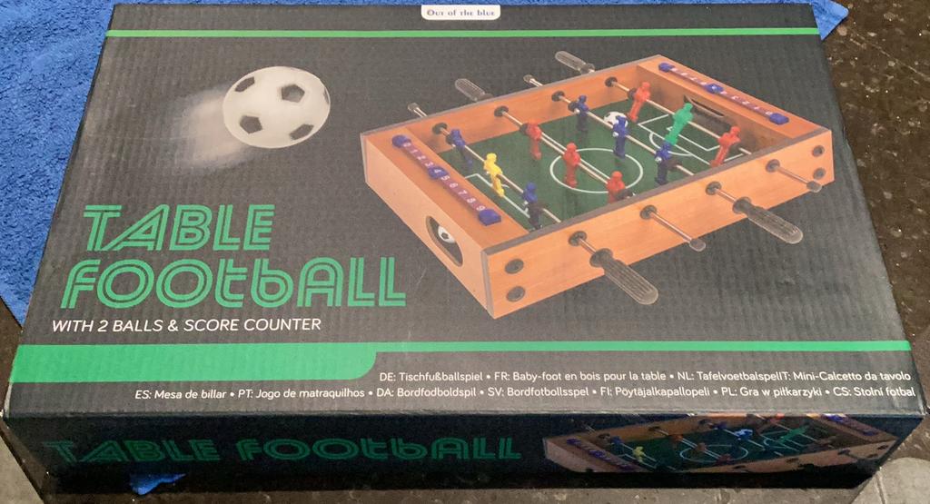 Tafelvoetbalspel in hout 32x20cm, Ophalen, Nieuw