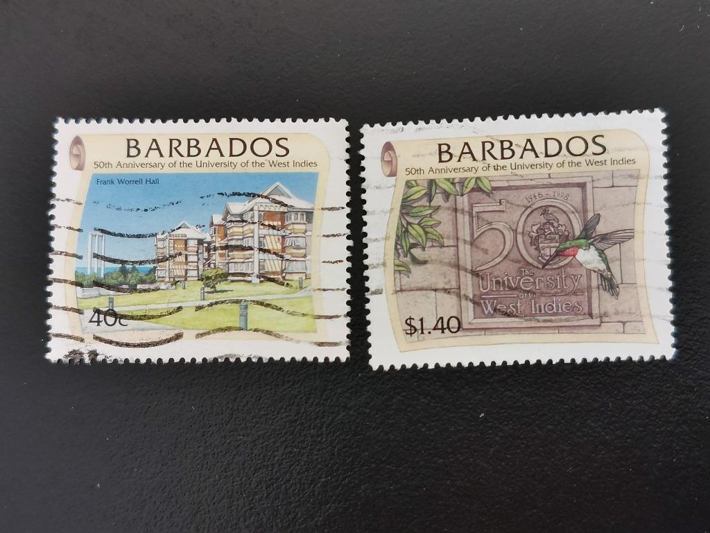 Barbados 1998 - Universiteit van de West-Indies, vogels, Ophalen of Verzenden, Gestempeld, Midden-Amerika