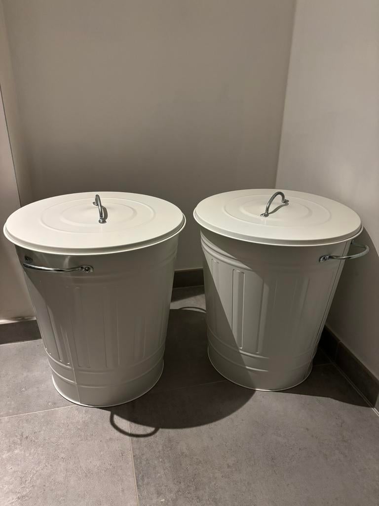IKEA opbergton Knodd met deksel 40l, 40 liter of meer, Ophalen, Gebruikt, Metaal