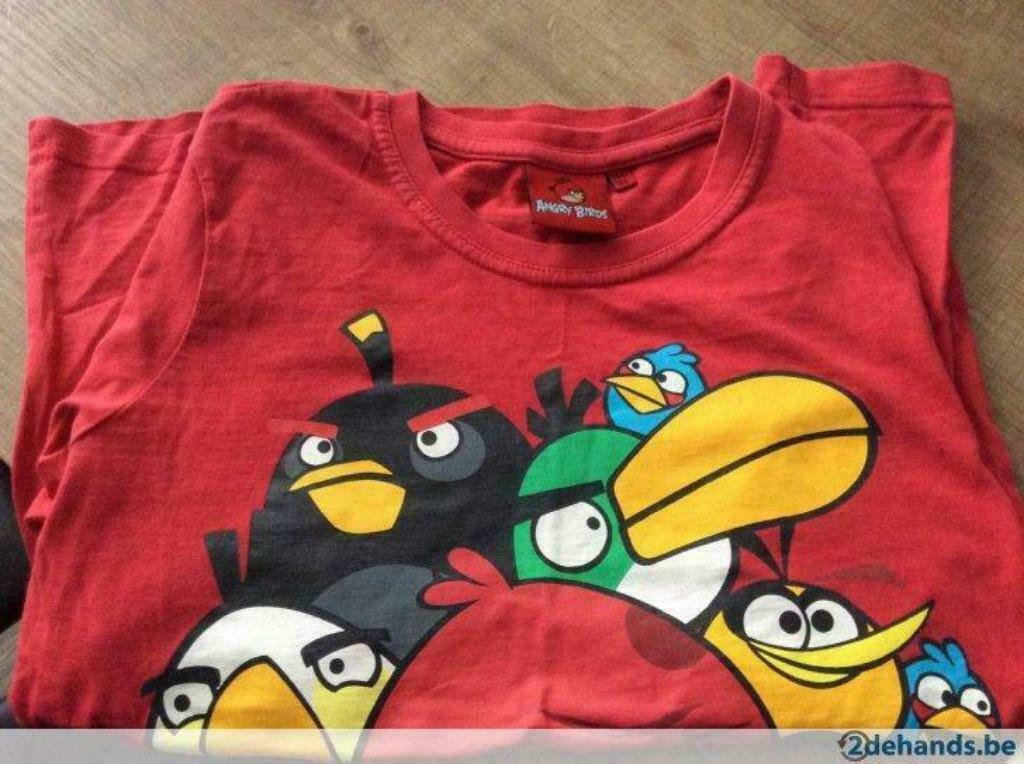 Shirt Angry Birds maat 146/152, Ophalen of Verzenden, Zo goed als nieuw, Jongen, Shirt of Longsleeve