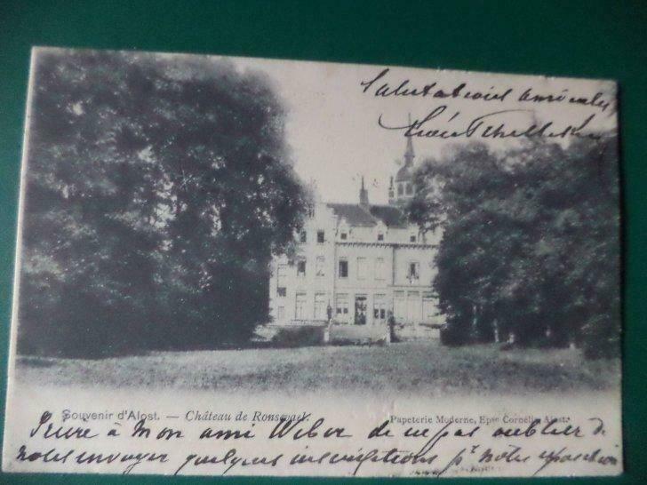 Postkaart Aalst: Souvenir d'Alost Château de Ronsevael. 1901, Ophalen of Verzenden