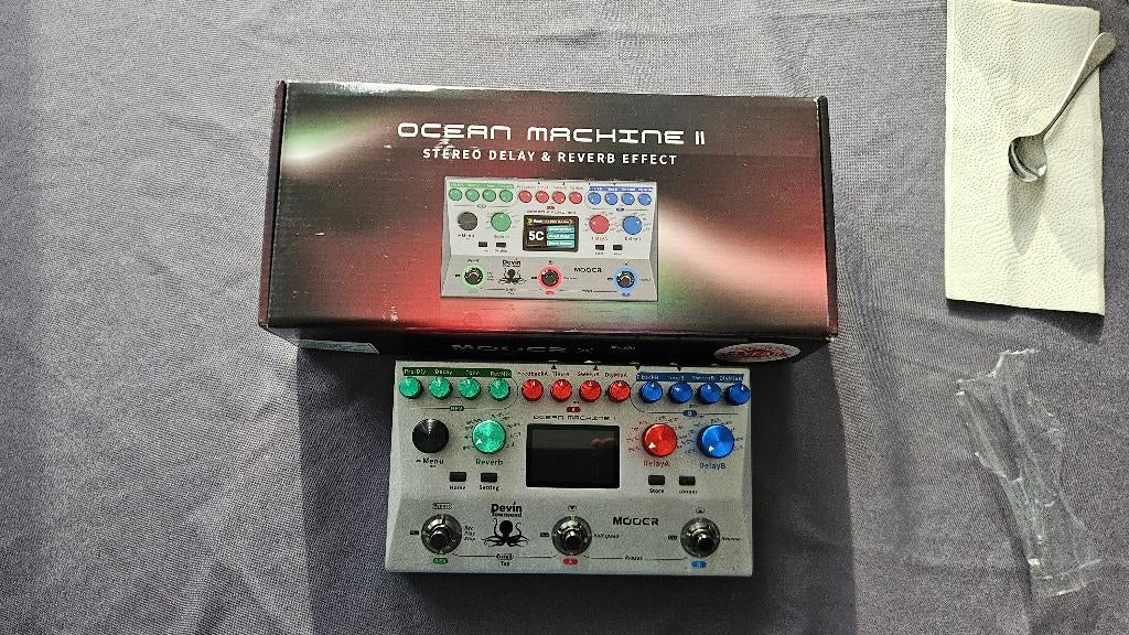 Mooer Ocean Machine II – Delay/Reverb stéréo, Enlèvement, Comme neuf, Multi-effet