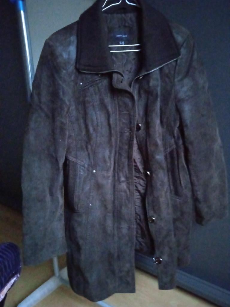 BELLE VESTE LONGUE EN CUIR MARRON - LIBERTY ISLAND - T40, Kleding | Dames, Jassen | Winter, Liberty Island, Ophalen, Gedragen