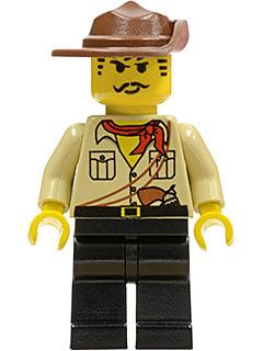 Lego figuur adv010 Johnny Thunder (Desert) / F4-2, Ophalen of Verzenden, Gebruikt, Losse stenen, Lego