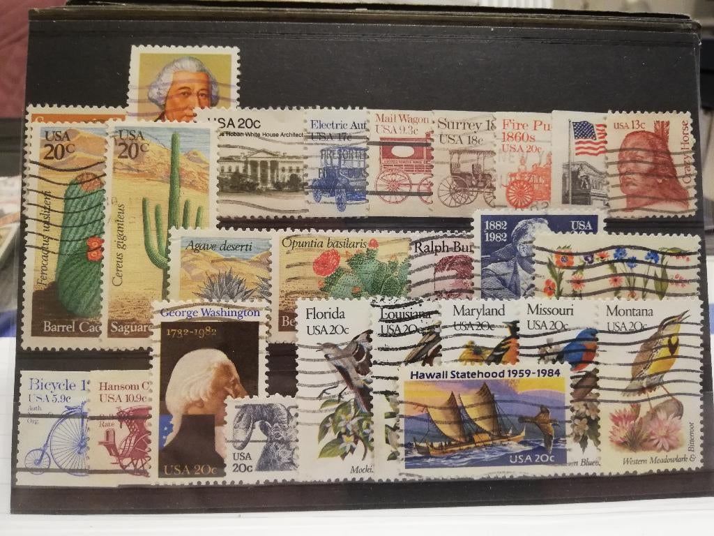 Veel gebruikte postzegels U.S.A, Ophalen of Verzenden, Gestempeld