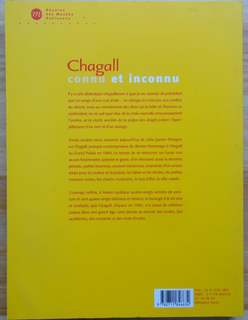 Marc Chagall, 2003 Parijs en San Francisco, Ophalen of Verzenden, Gelezen, Schilder- en Tekenkunst
