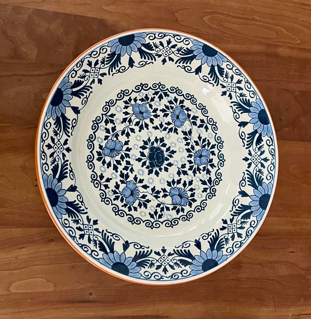 Delfts Blauw Bord Potterie Oud Delft 29cm, Ophalen of Verzenden