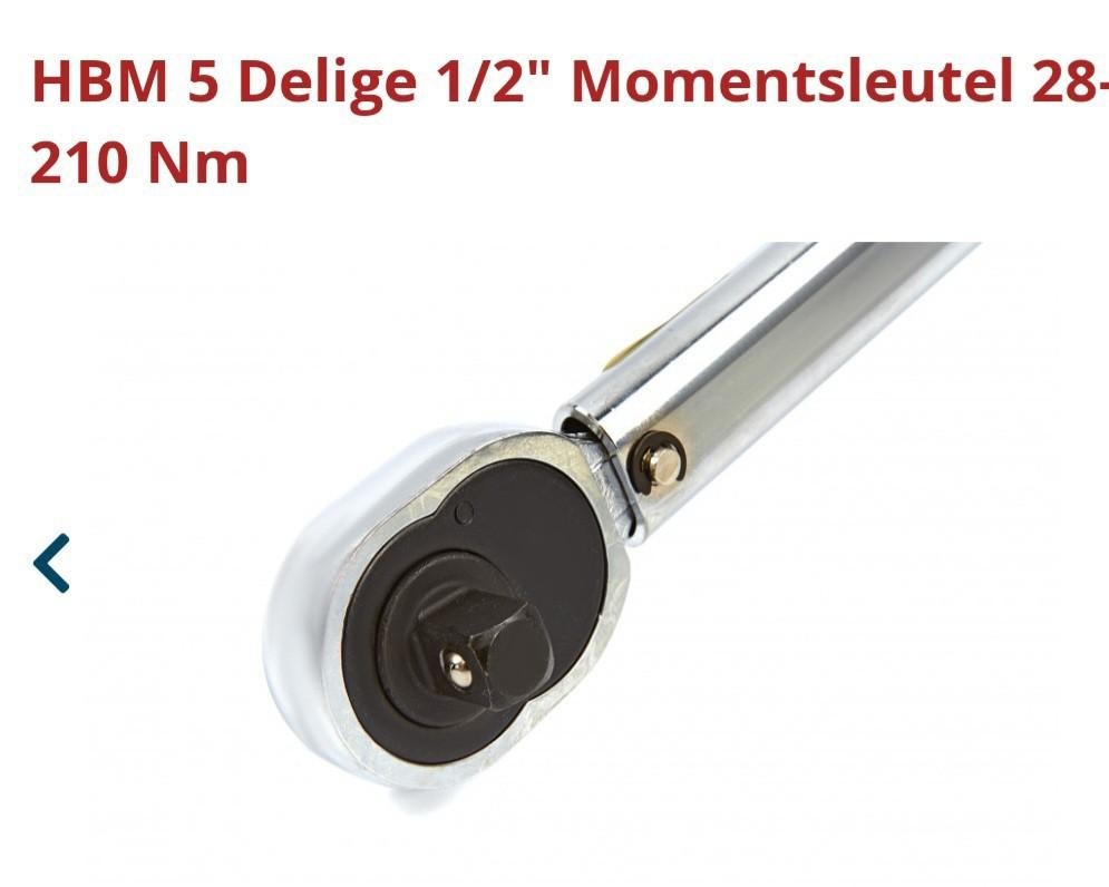 Clé dynamométrique 5 pièces 210nm, Enlèvement ou Envoi