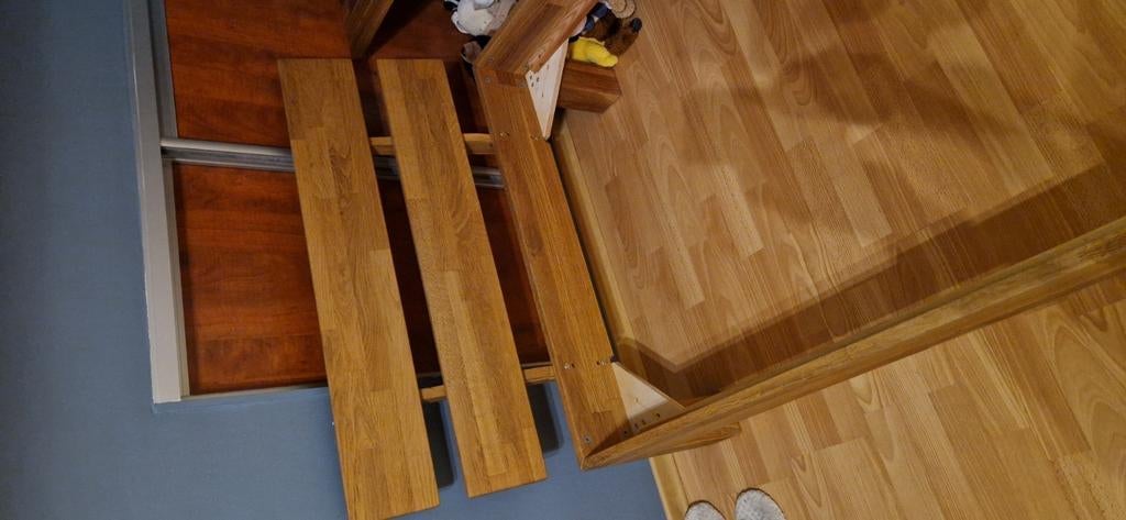 Lit 1 personne + ( sommier) + ( matelas), Huis en Inrichting, Slaapkamer | Bedden, Ophalen, 90 cm, Eenpersoons, Bruin