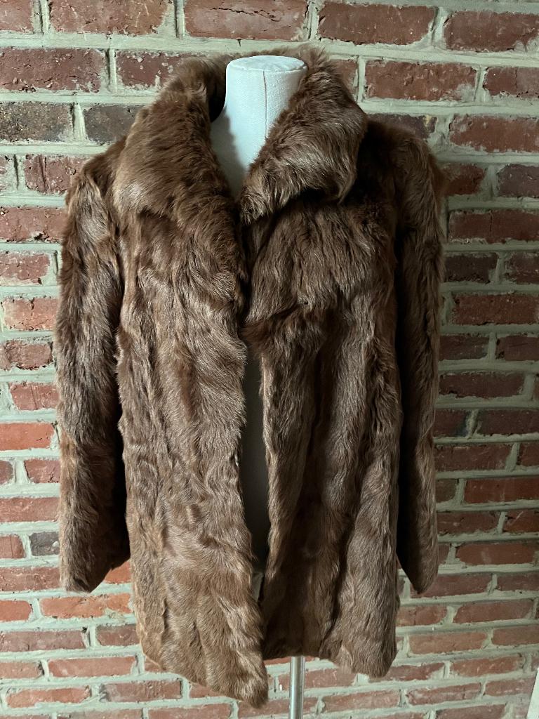 Bontmantel, Kleding | Dames, Ophalen, Gedragen, Maat 42/44 (L), Bruin